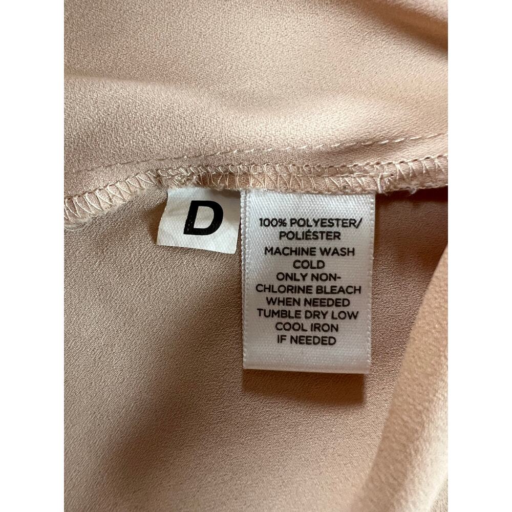 Ann Taylor LOFT Maternity Blush Pink Black Tie Back Blouse Size Large - Picture 7 of 7